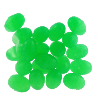 Lumo Beads - Green Oval - 20 Pack
