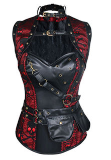 Sexy Lingerie Steampunk Corset Scull Set