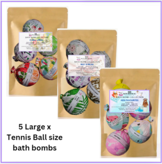 5 Large  Bath Bombs  Gift Bag