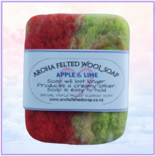 Felted Wool Soap  Apple & Lime