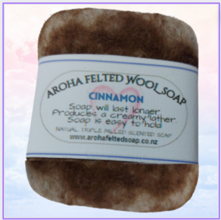 Felted Wool Soap  Cinnamon