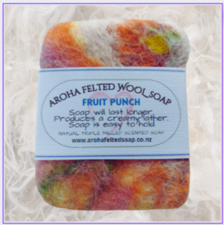 Felted Wool Soap  Fruit Punch