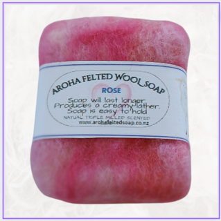Felted Wool Soap  Rose