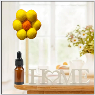 Woolly Balls Home Stick Yellow Flower Diffuser