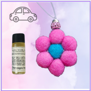 Woolly Balls Flower Pink Car Diffuser