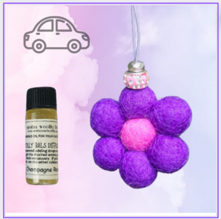 Woolly Balls Flower Purple Car Diffuser