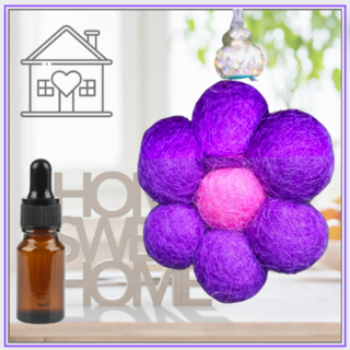Woolly Balls Home Hanging Purple  Flower  Diffuser