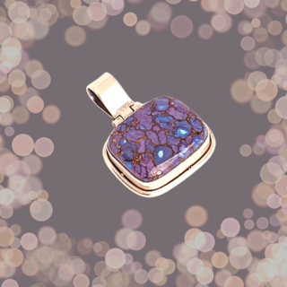 Purple Turquoise Pendant (925 Sterling Silver)
