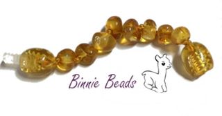 Baltic Amber Beads  Extension 5cm - Honey Coloured