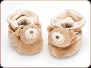 Teddy Natural Booties 0-6 months