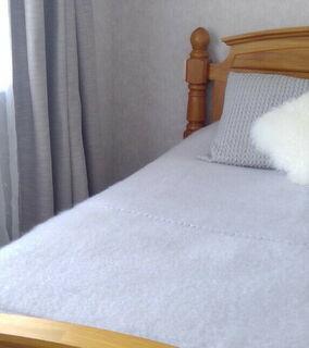 MOHAIR QUEEN THROW BLANKET 1.8x1.9m or 72 x 72 in Silver