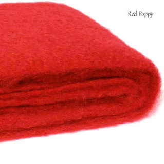 RED POPPY / NZ Mohair Couch or Knee Rug, Winter/Weight
