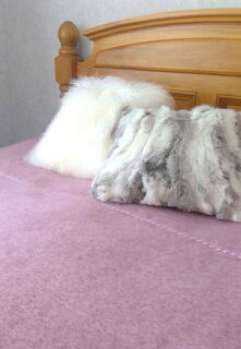 NZ MOHAIR BLANKET 1.8x1.9m or 72 x 72 in Soft Rose Pink