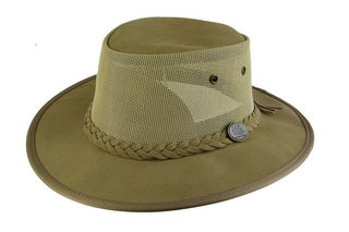 Cow Suede Foldable Leather breeze Barmah Hat