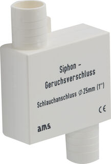 ams Siphon Odour/Smell Trap, 25mm, for self containment