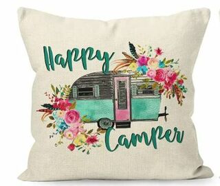 Cushion cover HAPPY CAMPER