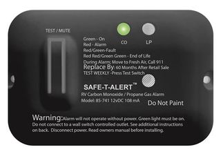 SAFE-T-ALERT LPG and Carbon Monoxide Gas Detector, Available in White or Black