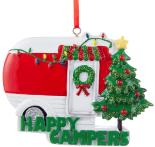 Kurt Adler Happy Campers Caravan Christmas Ornament, Red