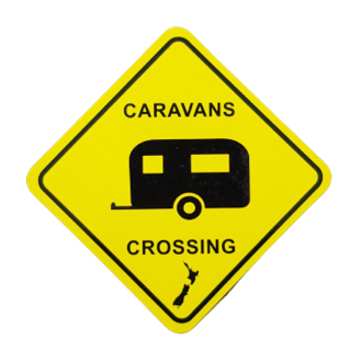 Caravans Crossing Fridge Magnet