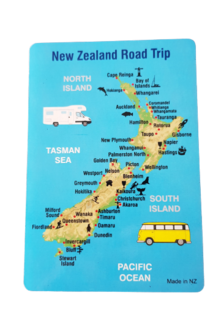 New Zealand Road Trip Fridge Magnet