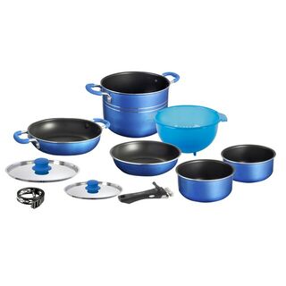 Brunner aluminium cookware set SKIPPER, blue