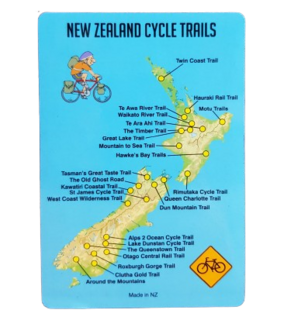 New Zealand Cycle Trails Fridge Magnet