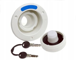 Lilie water filler with cap, barrel and keys, WHITE