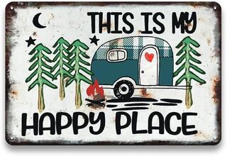 THIS IS MY HAPPY PLACE metal sign