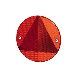 Hella reflector round, with integrated triangle, red
