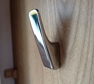 Elddis and Compass caravan and motorhome coat and towel hook, chrome