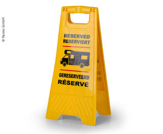 Yellow Reserved Sign for Motorhome
