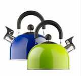 WHISTLE KETTLE, 2 litres, stainless steel, blue or green