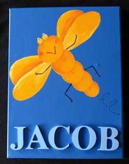 'Jacob' Dragonfly Orange/Blue