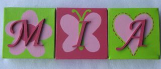 Personalised Canvas 'Mia' Hot Pink/Lime