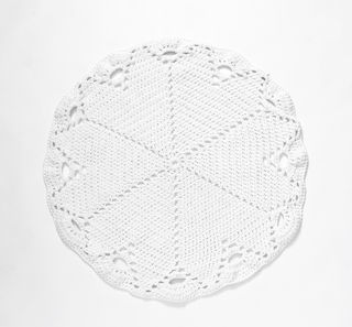 White Crochet Rug/Throw