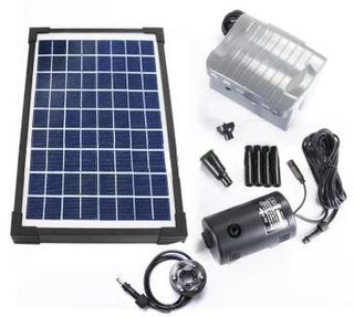 Solar Pump with Fountain, Back-Up Battery, and LED SPBL10 (10W)