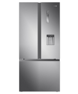 Haier French Door Refrigerator Freezer 514L, 79cm, Water, Satina Finish