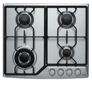 Euromaid 60cm Gas Cooktop With 4 Burners, Stainless Steel