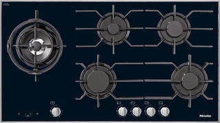 Miele Gas Cooktop with 5 Burners + Left Dual Wok