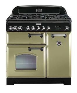 Falcon Classic Deluxe 90cm Dual Fuel Range Cooker, Olive Green