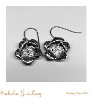 Sterling Silver Hibiscus Flower