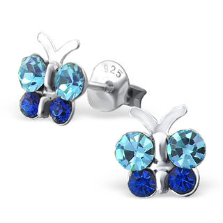 Kids Crystal Earrings - Pixie Silver