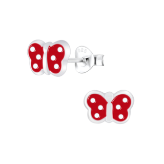 Butterfly White Dots on Red