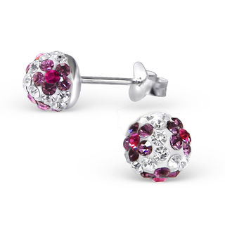 Round crystal studs