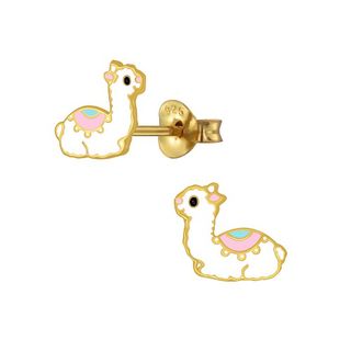 Llama - Pink and White 14K