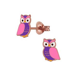 Owl Pink and Purple - Rose Gold