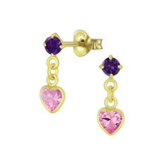 Heart Drop Crystal - 14K