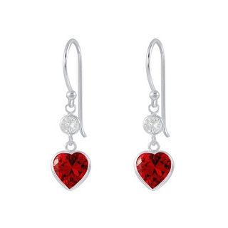 Heart - Cubic Zirconia Red