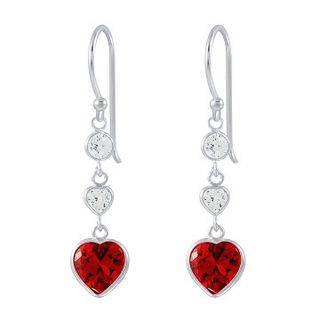 Heart Cubic Zirconia - Red