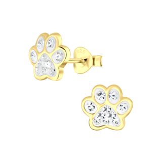 Paw  - Clear Crystal 14K